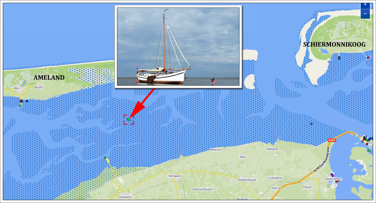 Auf einer Sandbank zwischen Ameland und Schiermonnikoog